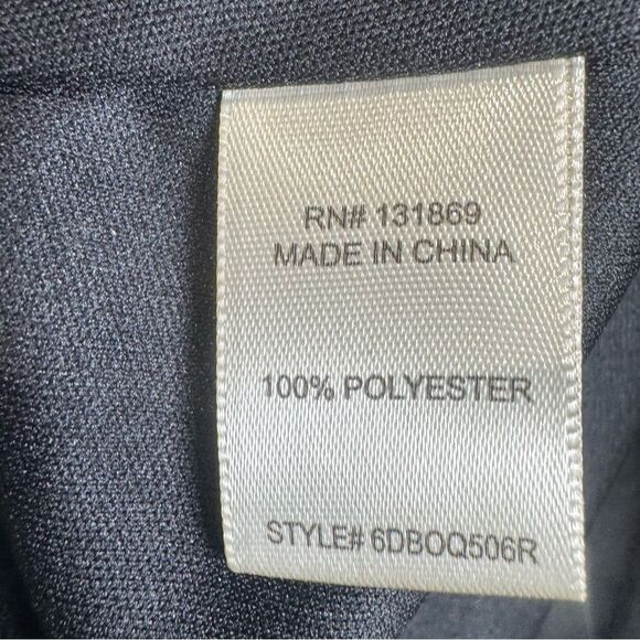 Black and ivory long sleeve corset top tiered floral ruffle dress medium NWT - Picture 7 of 9